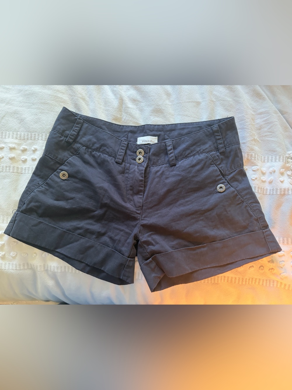 Pinko Black Low- Waist Tailored Shorts